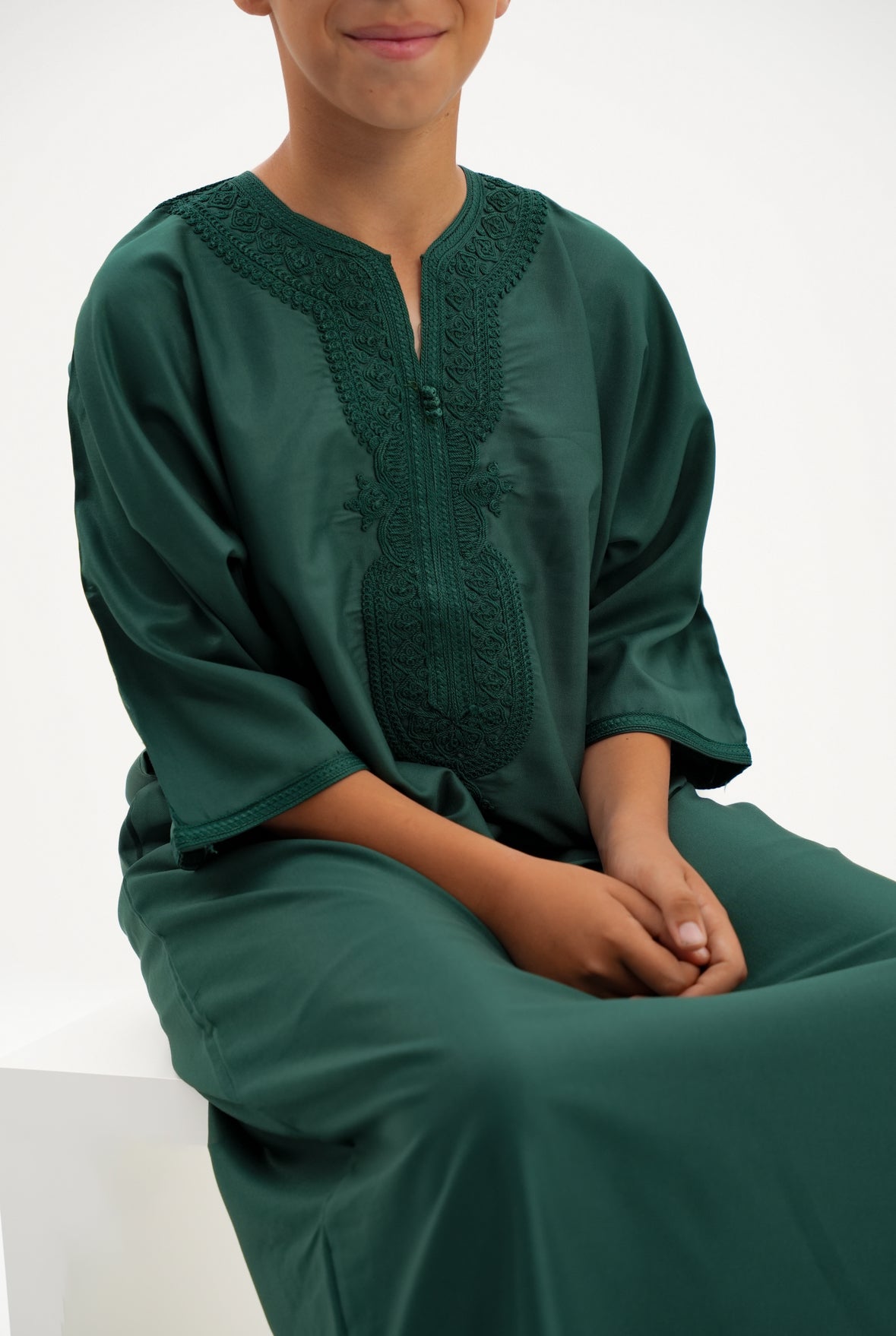 KIDs GANDOURA - TANNENGRÜN