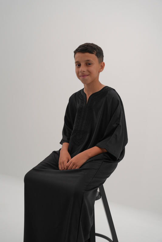 KIDs GANDOURA - SCHWARZ