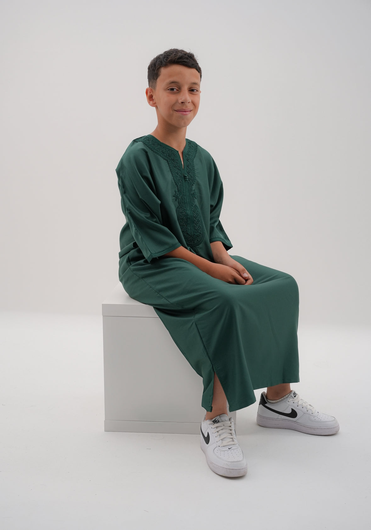 KIDs GANDOURA - TANNENGRÜN