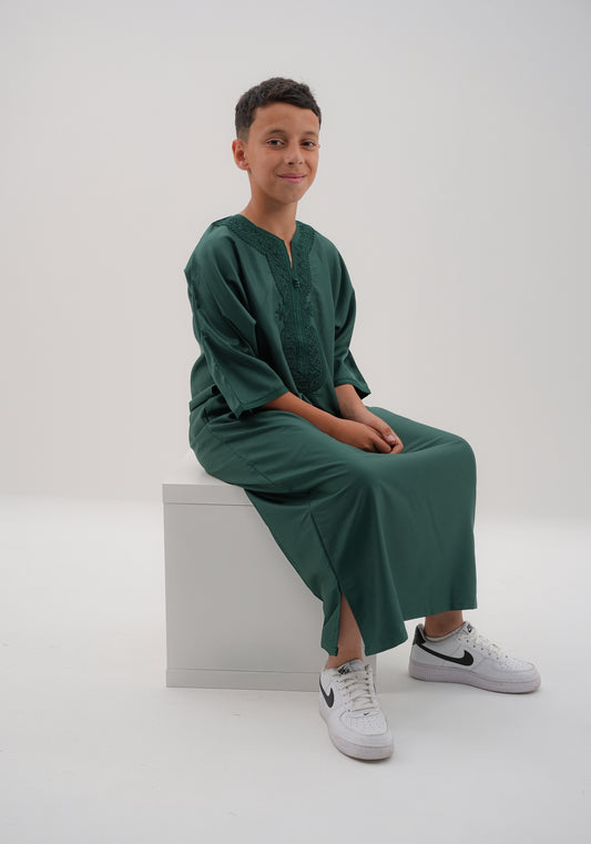 KIDs GANDOURA - TANNENGRÜN