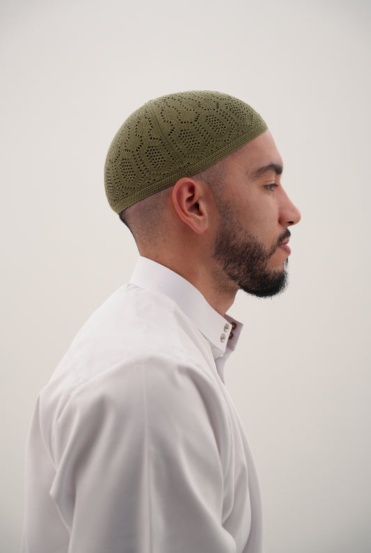 GEBETSMÜTZE - OLIVGRÜN