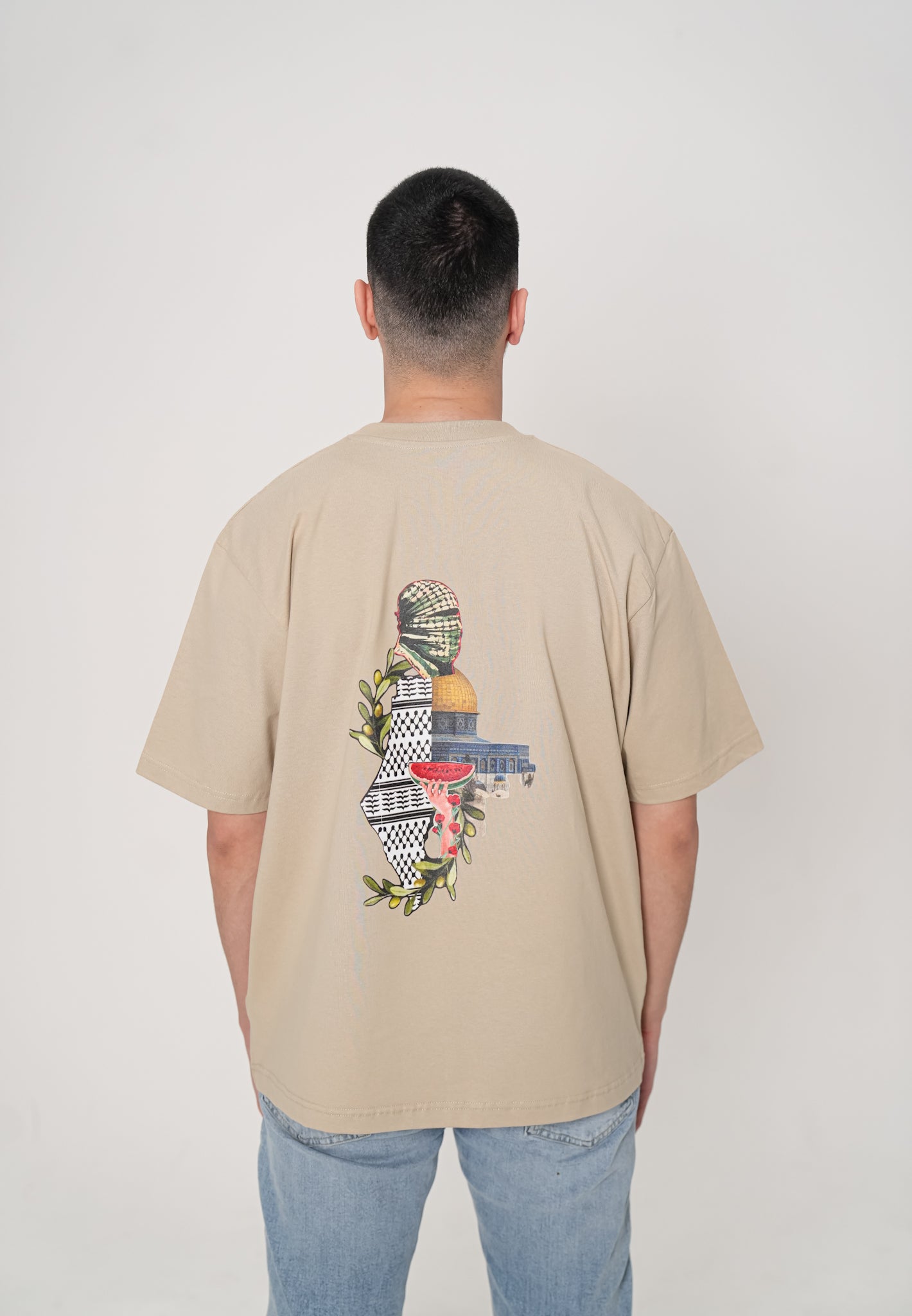 OVERSIZE SHIRT - PALÄSTINA - BEIGE