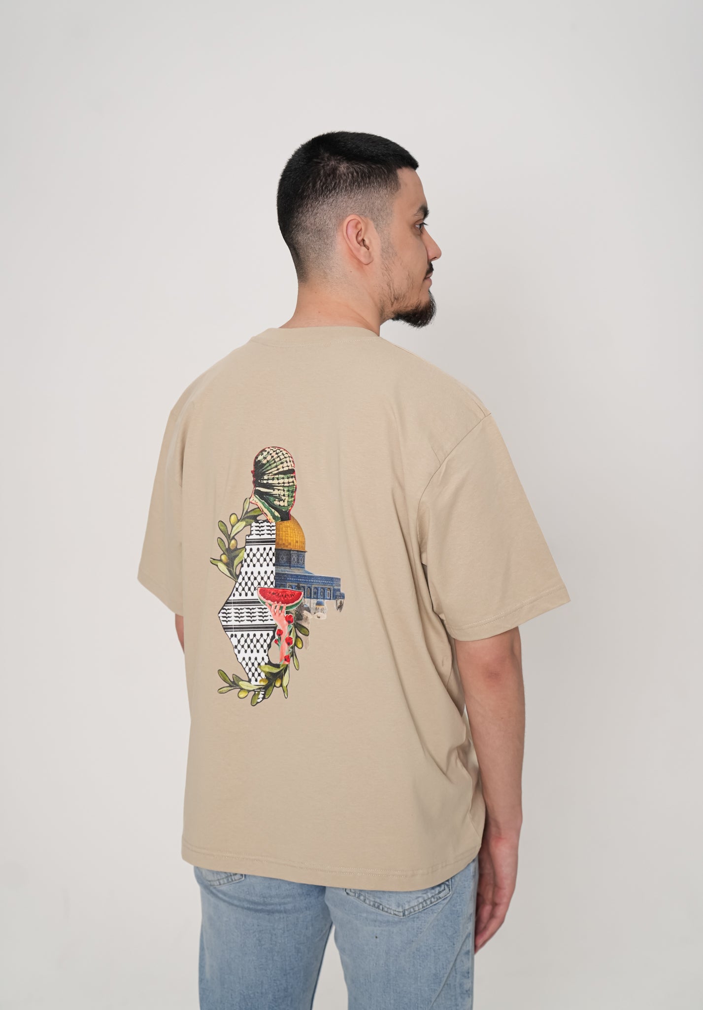 OVERSIZE SHIRT - PALÄSTINA - BEIGE