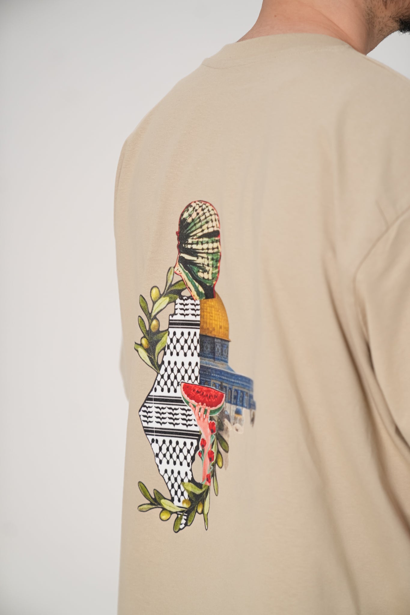 OVERSIZE SHIRT - PALÄSTINA - BEIGE